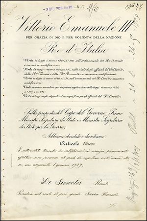 Lot #481 Benito Mussolini and Vittorio Emanuele III - Image 1