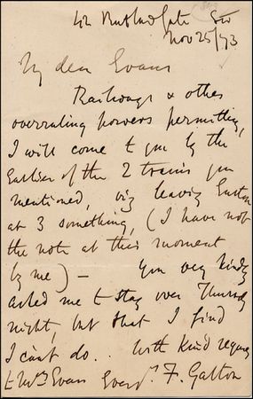 Lot #269 Francis Galton and Alexander von Humboldt - Image 1