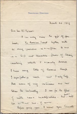 Lot #570 Theodore Dreiser - Image 1