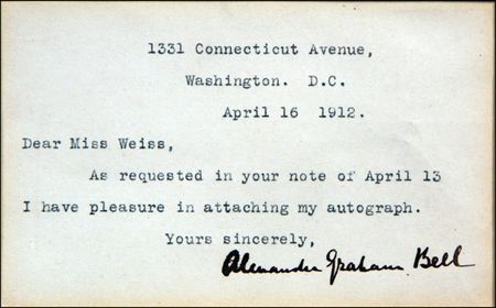 Lot #213 Alexander Graham Bell - Image 1