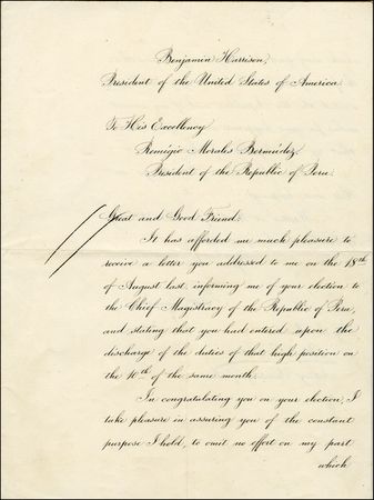 Lot #63 Benjamin Harrison - Image 2