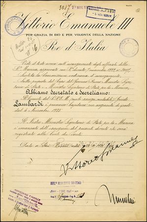 Lot #467 Benito Mussolini and Vittorio Emanuele III - Image 3