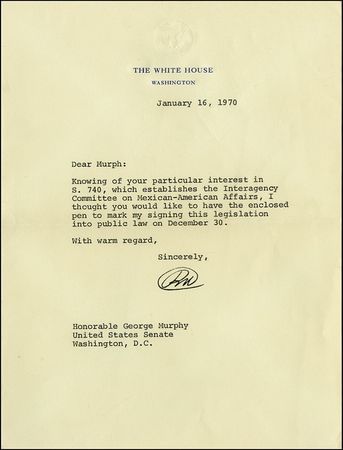 Lot #128 Richard Nixon - Image 1