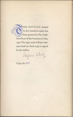 Lot #655 Virginia Woolf - Image 1