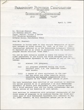 Lot #1572 Star Trek: Shatner, William - Image 1