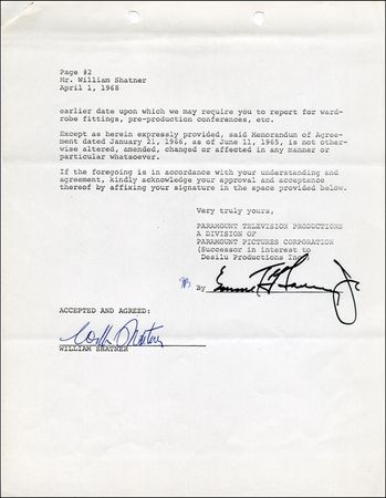 Lot #1572 Star Trek: Shatner, William - Image 2
