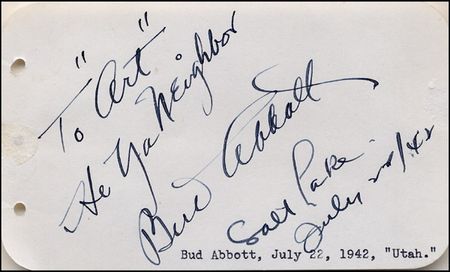 Lot #985  Abbott and Costello - Image 1