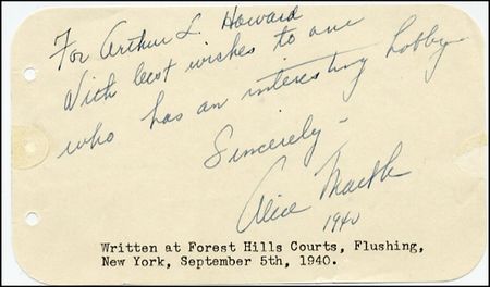 Lot #1931 Alice Marble - Image 1