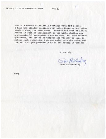 Lot #1569 Star Trek: Roddenberry, Gene - Image 2