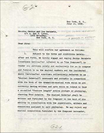 Lot #864 George and Ira Gershwin - Image 1