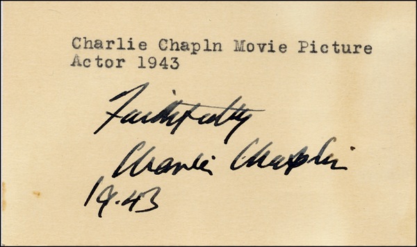 Charlie Chaplin | RR Auction
