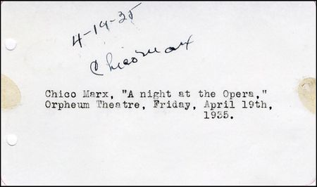 Lot #1262 Groucho and Chico Marx - Image 1