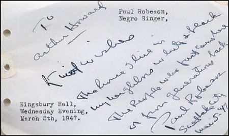 Lot #898 Paul Robeson - Image 1