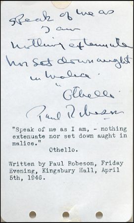 Lot #898 Paul Robeson - Image 3