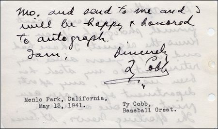 Lot #1521 Ty Cobb - Image 2