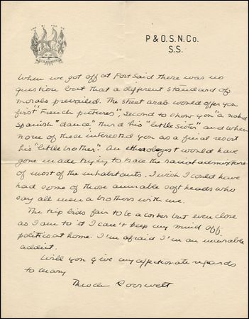 Lot #356 Theodore Roosevelt, Jr - Image 1