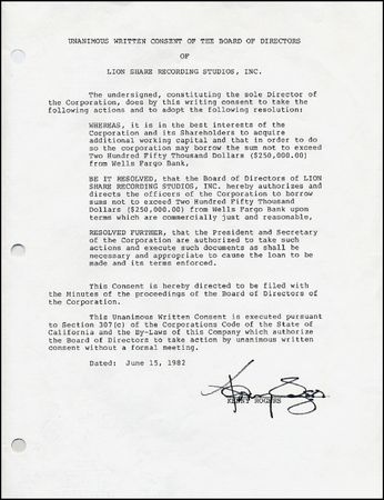 Lot #1015 Celebrity Contracts - Image 1