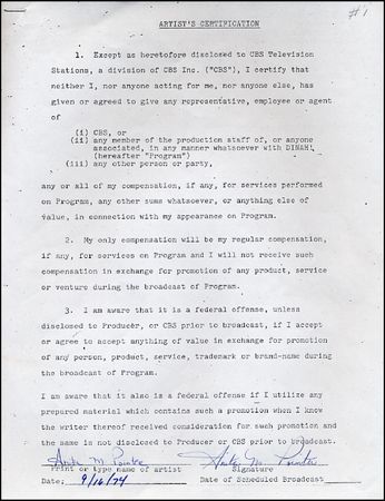 Lot #1015 Celebrity Contracts - Image 2