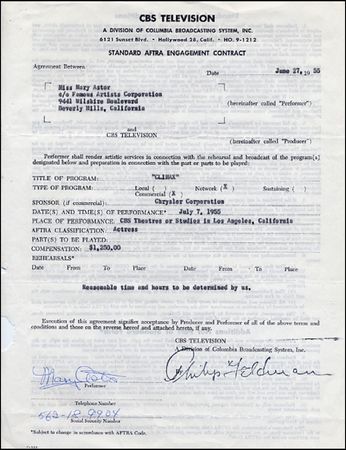 Lot #1015 Celebrity Contracts - Image 5