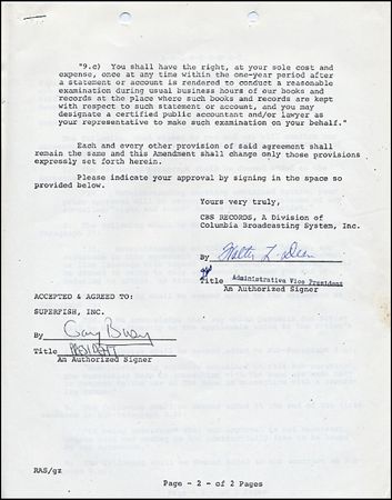 Lot #1015 Celebrity Contracts - Image 6