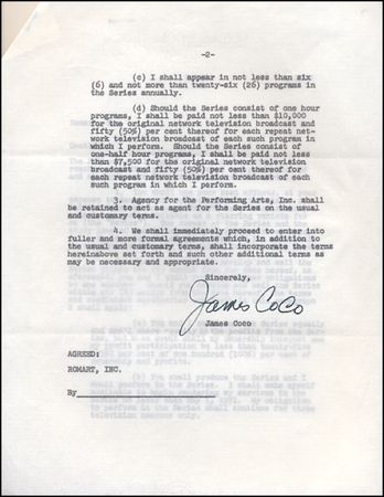 Lot #1015 Celebrity Contracts - Image 7