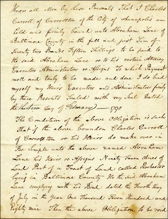 Lot #248 Declaration of Independence: Carroll, Charles - Image 1