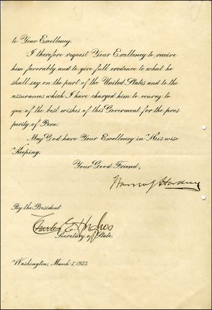 Lot #74 Warren G. Harding - Image 2