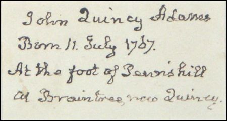Lot #3 John Quincy Adams