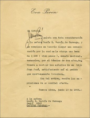 Lot #340 Juan and Eva Peron - Image 1