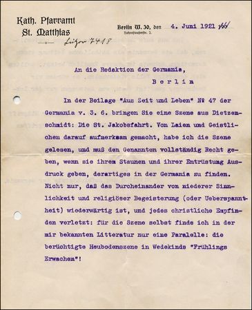 Lot #270 Clemens August Graf von Galen - Image 1
