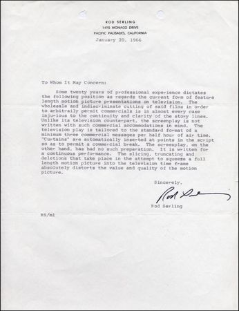 Lot #1335 Rod Serling - Image 1