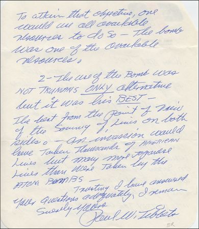 Lot #422 Enola Gay: Tibbets, Paul - Image 2