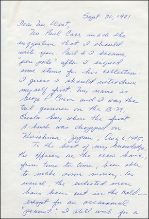 Lot #417 Enola Gay: Caron, George R. - Image 1