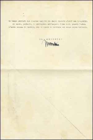 Lot #278 Benito Mussolini - Image 2