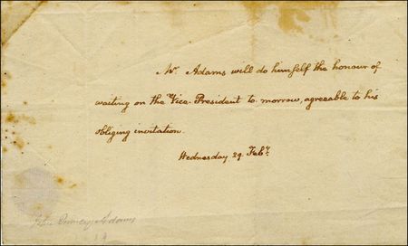 Lot #5 John Quincy Adams
