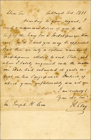 Lot #199 Henry Clay - Image 1