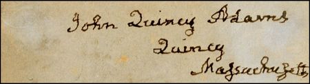 Lot #6 John Quincy Adams