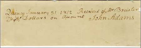 Lot #1 John Adams