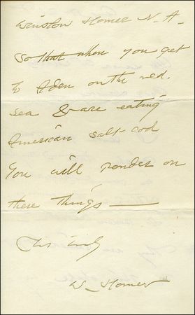Lot #580 Winslow Homer - Image 1