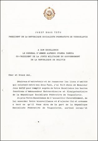 Lot #424 Josip Tito - Image 1