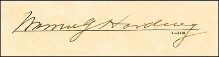 Lot #103 Warren G. Harding - Image 1