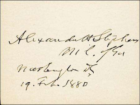 Lot #307 Jefferson Davis and Alexander Stephens - Image 1