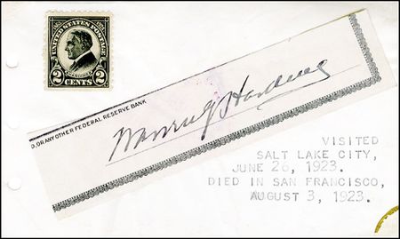 Lot #106 Warren G. and Florence Harding - Image 1