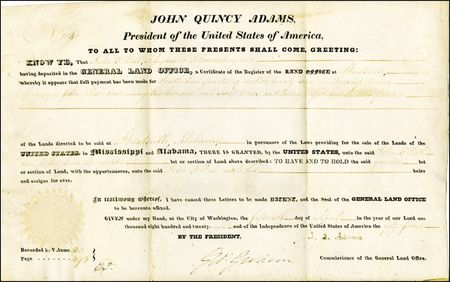 Lot #2 John Quincy Adams