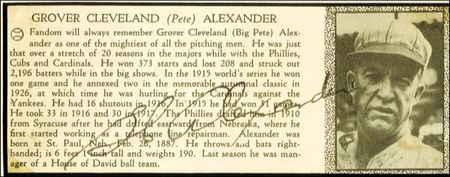 Lot #1419 Grover Cleveland Alexander - Image 1