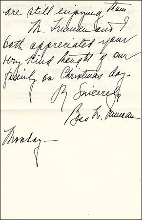 Lot #250 Harry S. and Bess Truman - Image 3