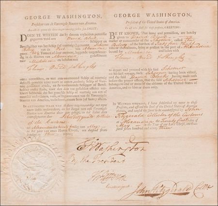 Lot #259 George Washington and Thomas Jefferson - Image 3