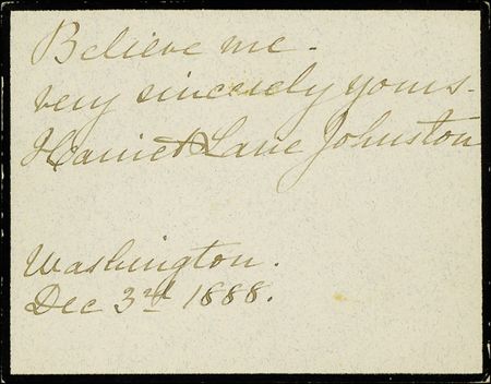 Lot #10 James Buchanan: Johnston, Harriet Lane