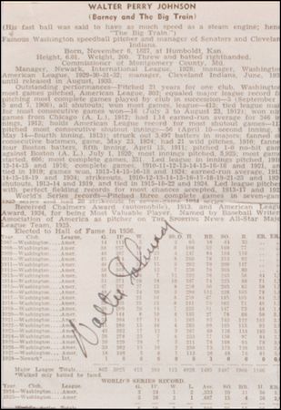 Lot #1540 Walter Johnson - Image 1