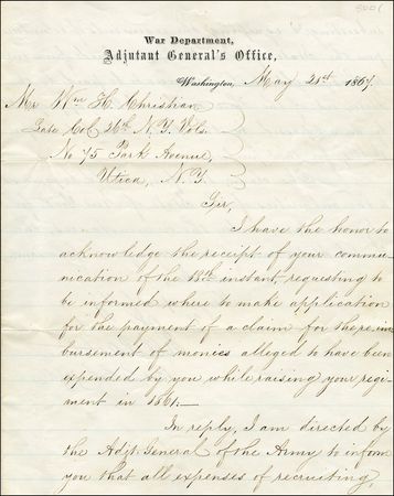 Lot #159 Abraham Lincoln: Rathbone, Henry R. - Image 2